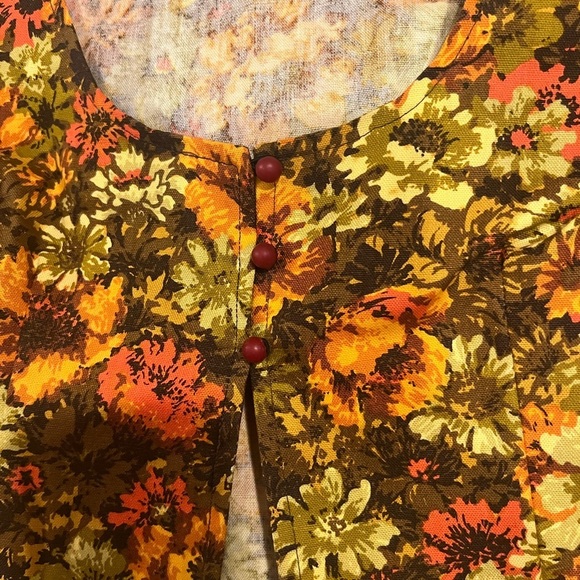Vtg 70s floral two pice set size S/M - Picture 9 of 9